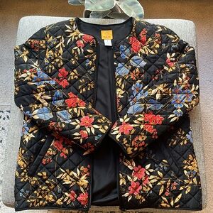 Quilted Floral Jacket, with pockets Size: 8